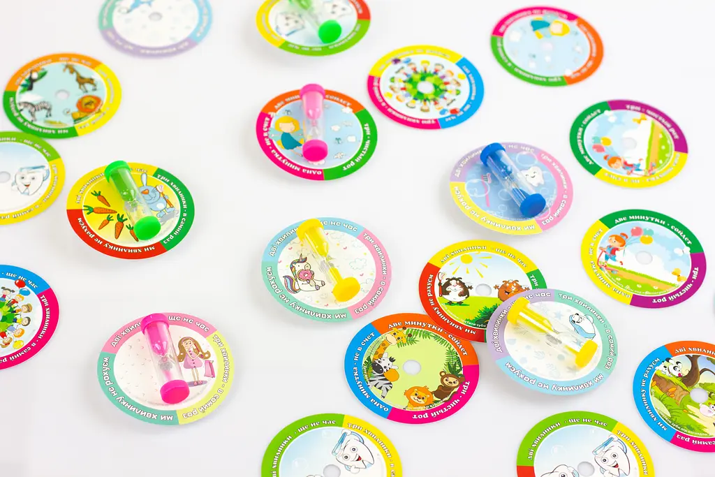 Пісочний годинник на присосці Склоприлад Чистимо зубки три хвилини Коло зелений (404626)  - фото 4