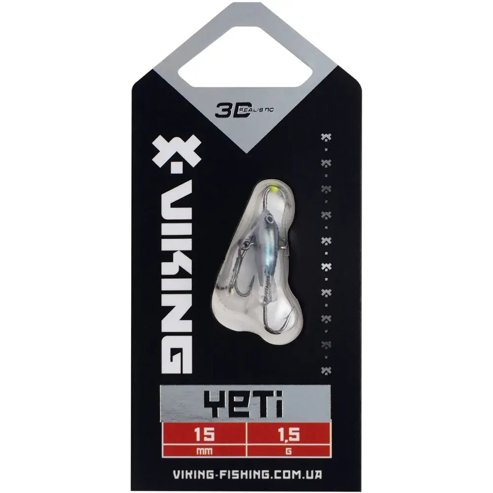 Балансир Viking Fishing Yeti Ice Jig 15mm 1.5g #14 Dark Mackerel - фото 2
