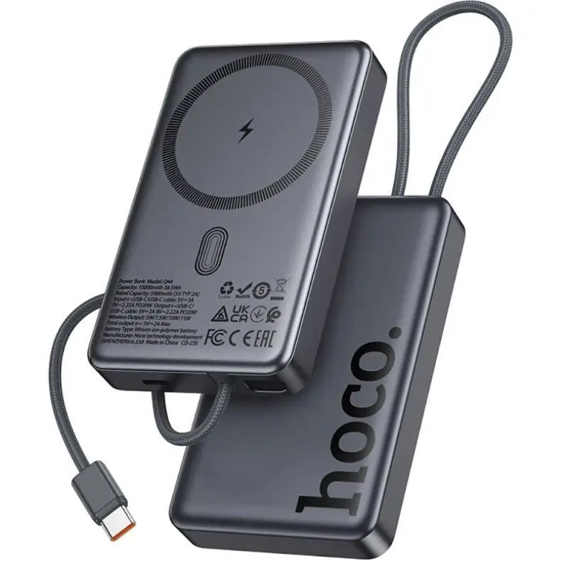 Зовнішній акумулятор Hoco Q44 Origen MagSafe 10000mAh 20W Gray [150868] - фото 4