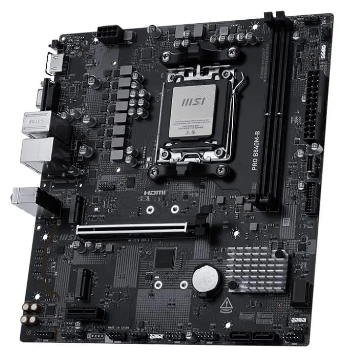 Материнська плата MSI PRO B840M-B (PRO B840M-B) (Socket AM5, AMD B840, Micro-ATX) - фото 2