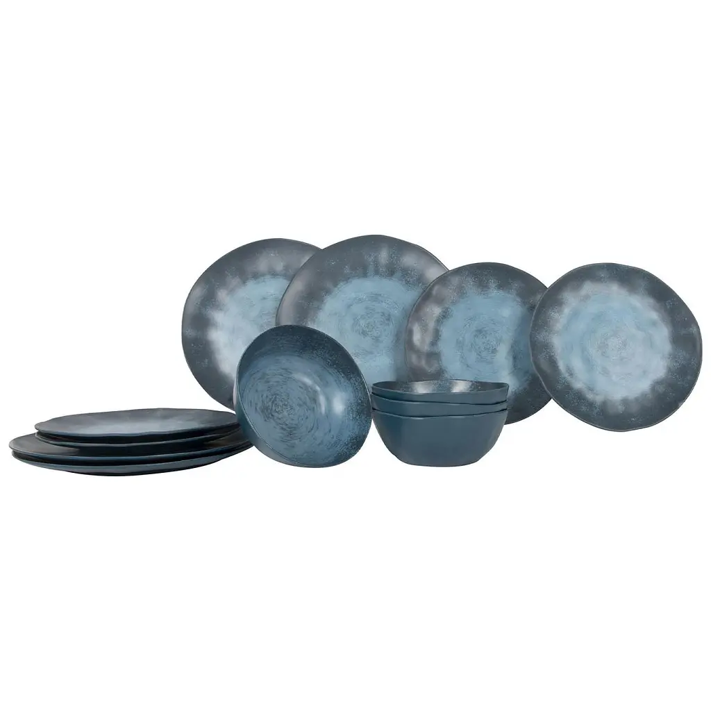 Сервіз столовий Gimex Tableware Stone 12 Pieces 4 Person Dark Blue (6917100) - фото 8