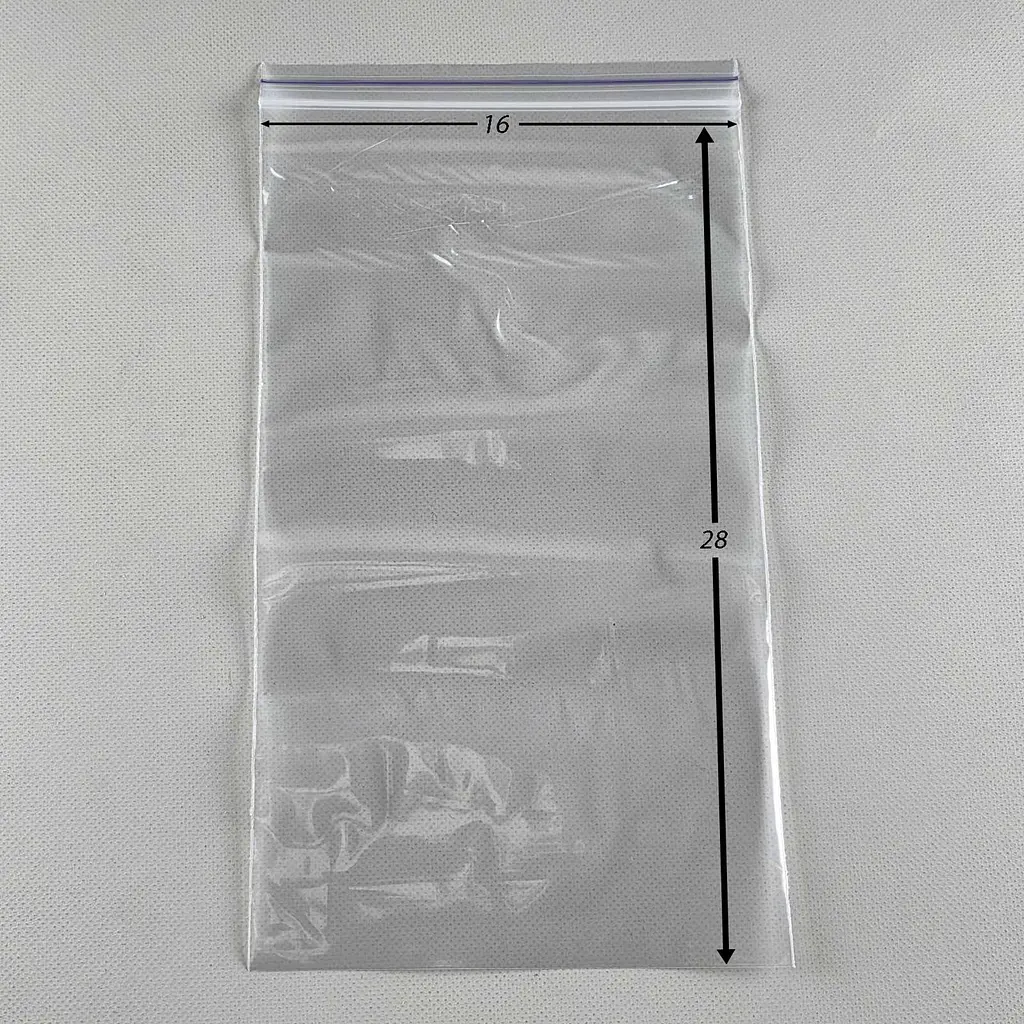 Пакети Zip-Lock прозорі 16x28 см, 100 шт, 50 мкм, поліетиленові пакети із застібкою - фото 2