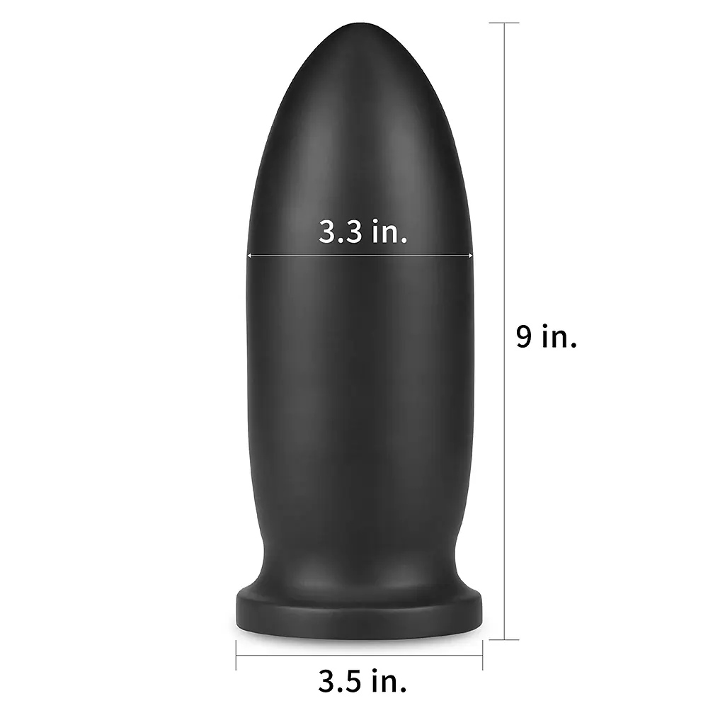 Велика анальна пробка LoveToy 9 King Sized Anal Bomber Black, 23х8.5 см, чорний - фото 2