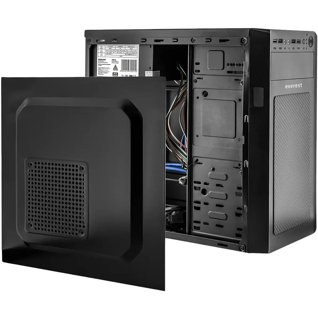 Корпус Everest 6116 - 400w MATX 2xUSB3.0+2xUSB2.0 12 cm - фото 3