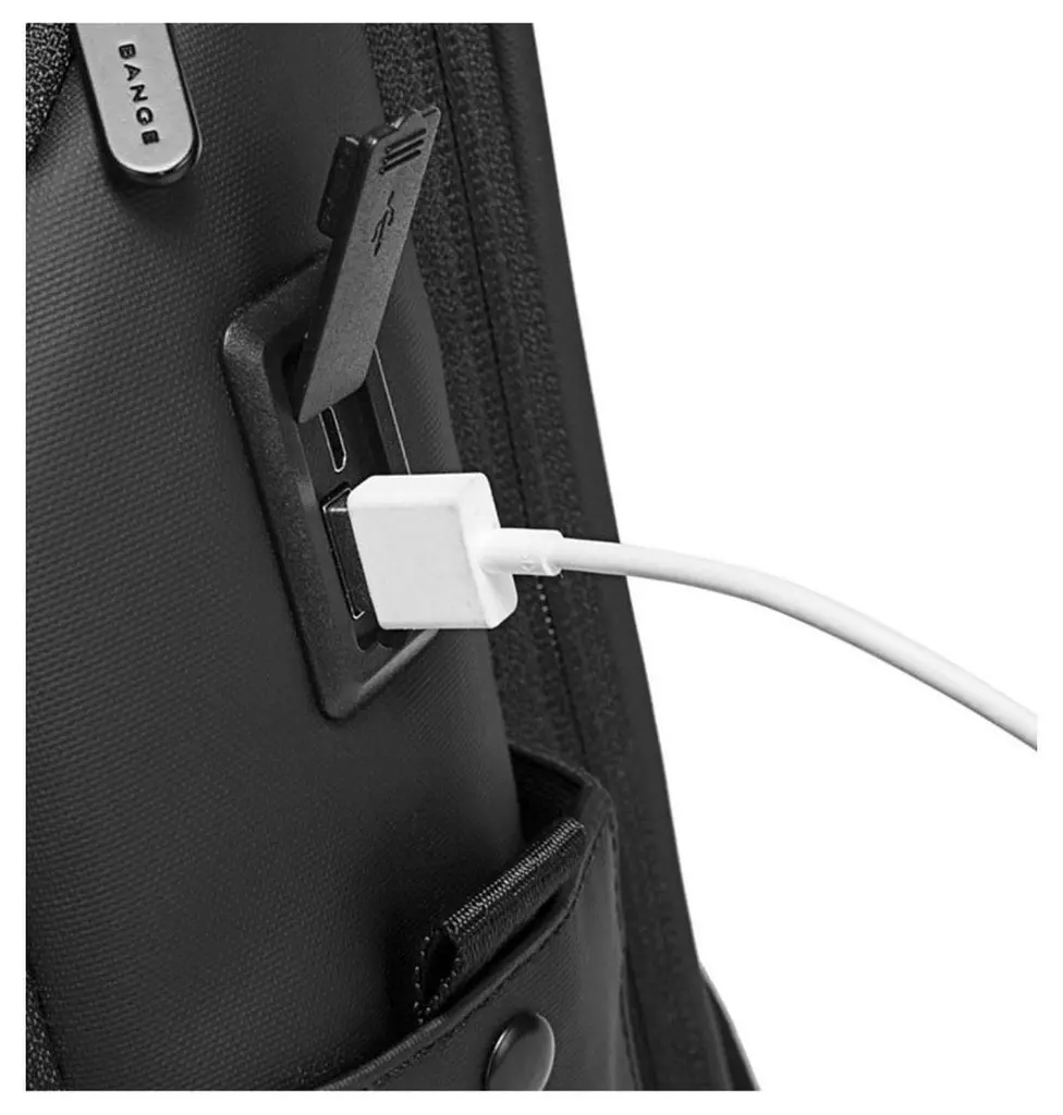 Рюкзак міський Bange BG-7267 25л ранець з відсіком для ноутбука до 15.6'' USB-роз'єм Black (19371) - фото 6