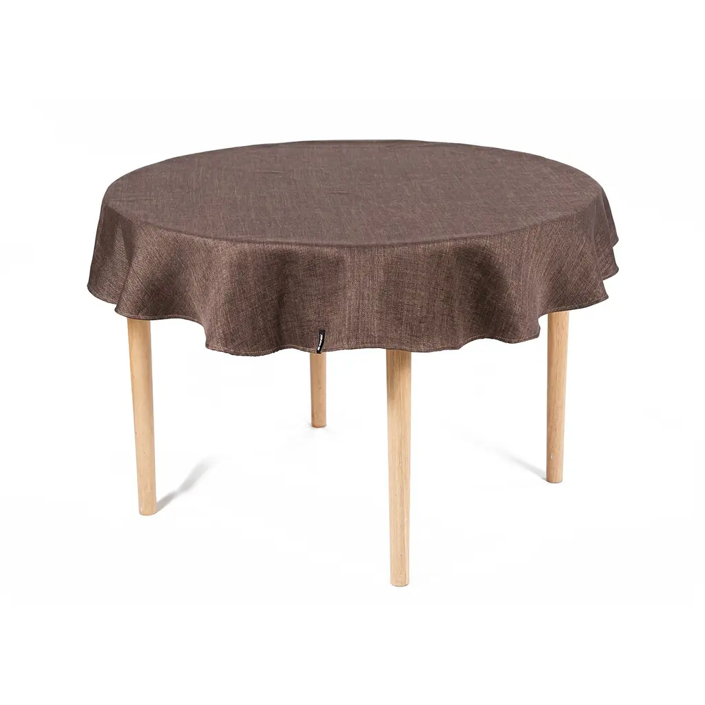 Скатертина кругла Sonex Jordan Ø140 см коричнева (SO102568) - фото 2