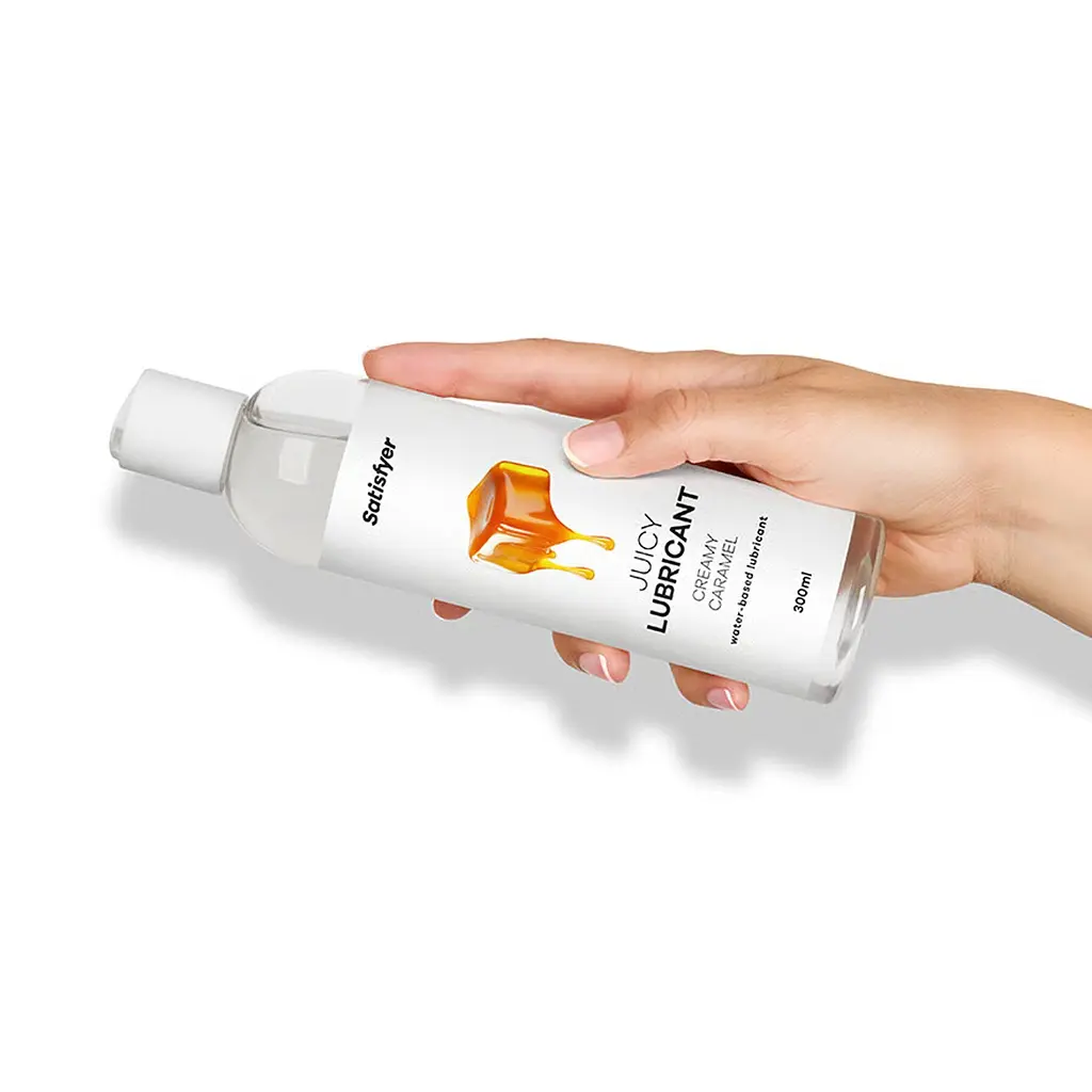 Лубрикант на водній основі Satisfyer Juicy Lubricant Creamy Caramel 300 мл (м'яте паковання!!!) - фото 7