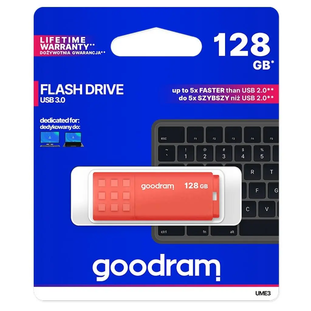 USB флеш накопичувач Goodram 128GB UME3 Orange USB 3.0 (UME3-1280O0R11) - фото 4