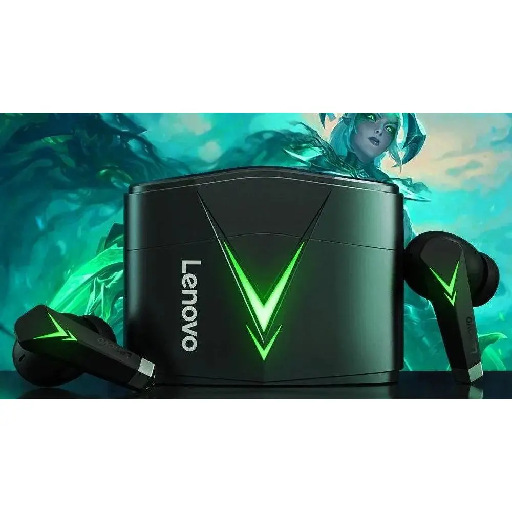 Наушники беспроводные Lenovo LP6 игровая гарнитура стерео в кейсе черная - фото 6