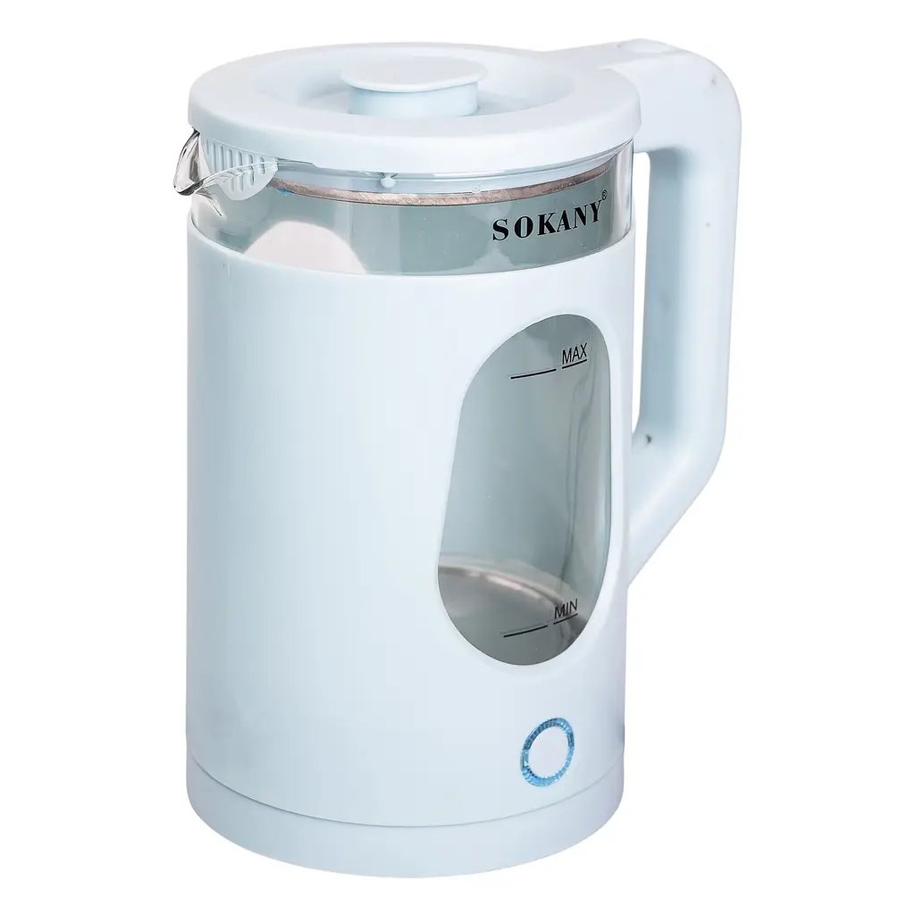 Електрочайник Sokany SK-SH-1071 на 2.3 л 2000 Вт, блакитний Sokany SK-SH-1071BL - фото 4