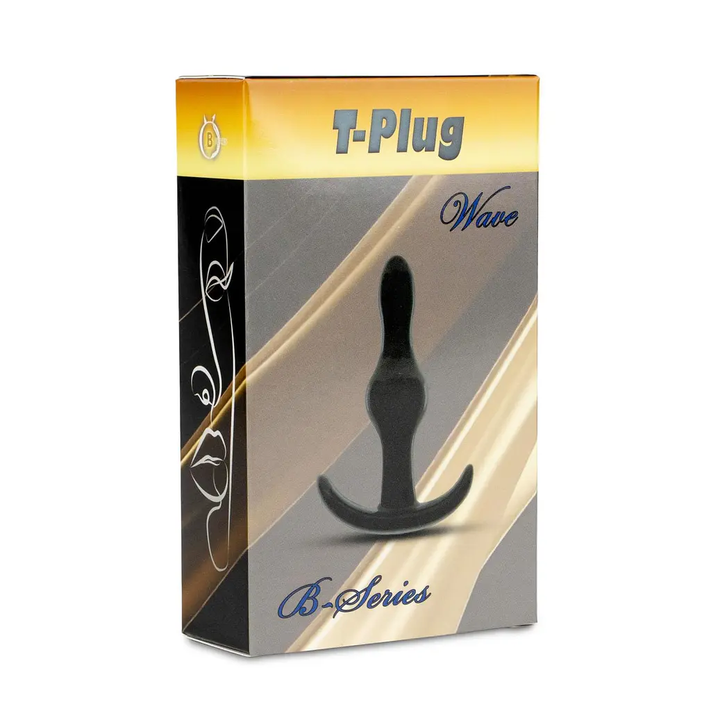 Анальна пробка T-Plug Wave чорна