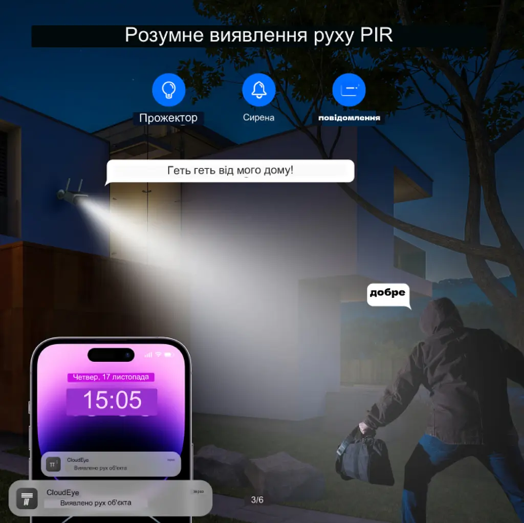 Камера видеонаблюдения XPRO WiFi Solar Camera 2MP FHD содержит две батареи 18650 20 (MER-15339_1519) - фото 7