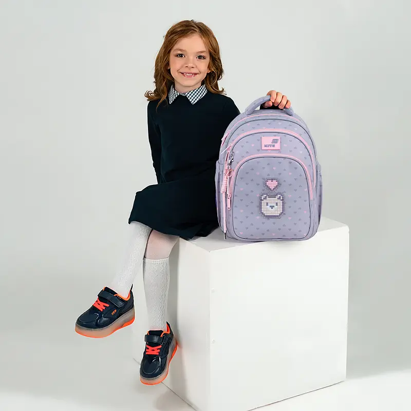 Рюкзак Kite Education 763S Pixel Love Серый (K26-763S-1) - фото 18