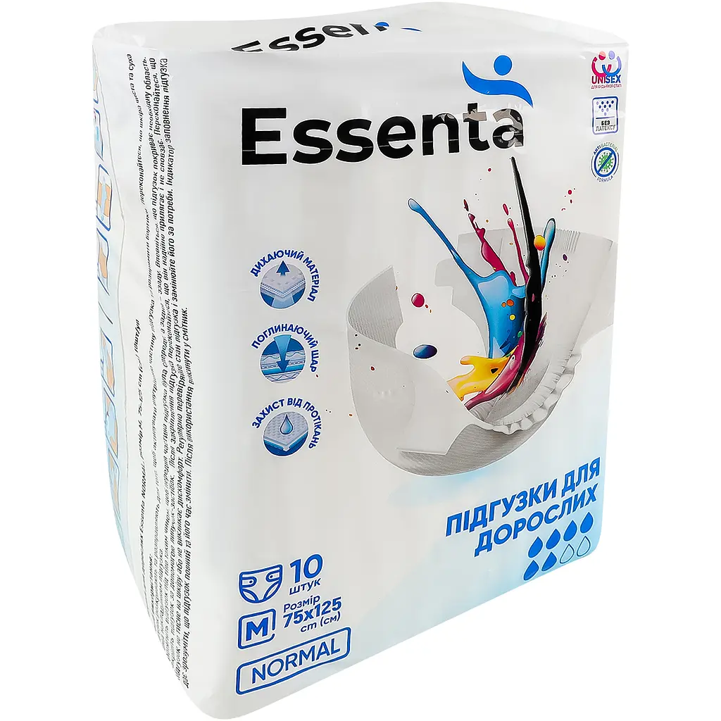 Підгузки для дорослих Essenta Normal M 75-125 см 10 шт.  - фото 2
