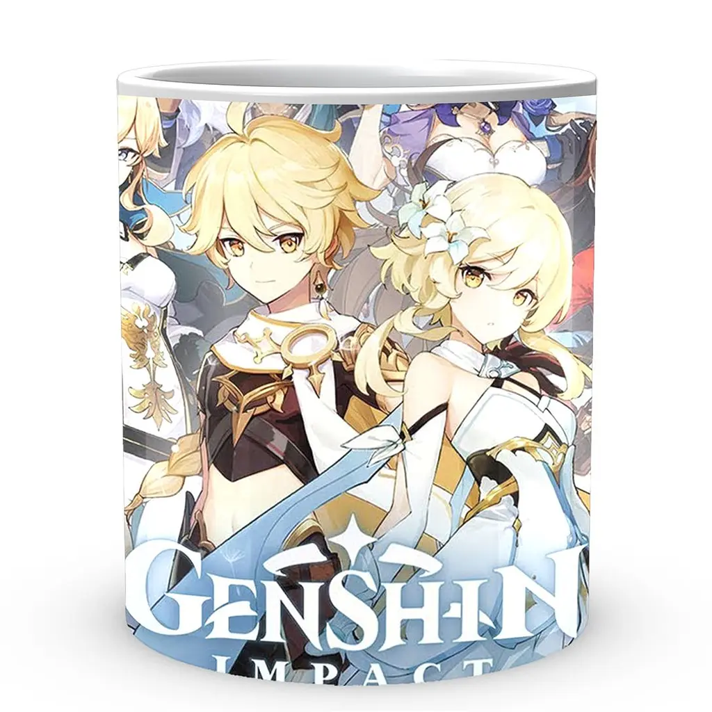 Кружка GeekLand Genshin Impact Геншин Импакт Джин, Эмбер, Итер, Люмин GN 02.501 330 мл белая - фото 2