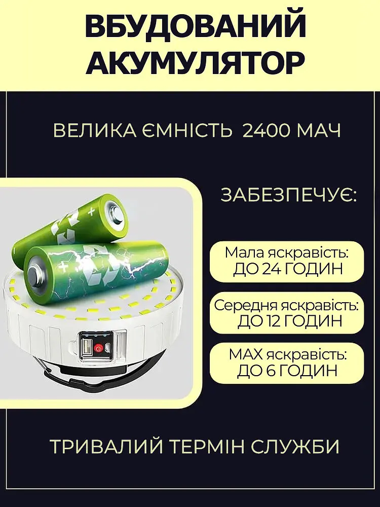 Кемпінгова лампа акумуляторна з пультом — Solar charging lamp HP-2009 - фото 5