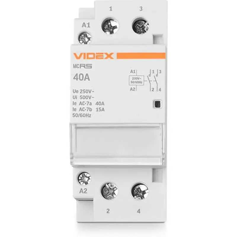 Контактор Videx 2п 40А 2НВ VF-RS-MC2O-40 RESIST - фото 2