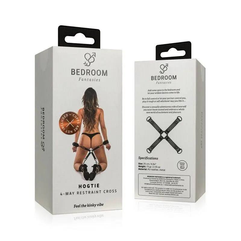 Хрестовина Bedroom Fantasies Hogtie 4 - Way Restraint Cross - Black - фото 7