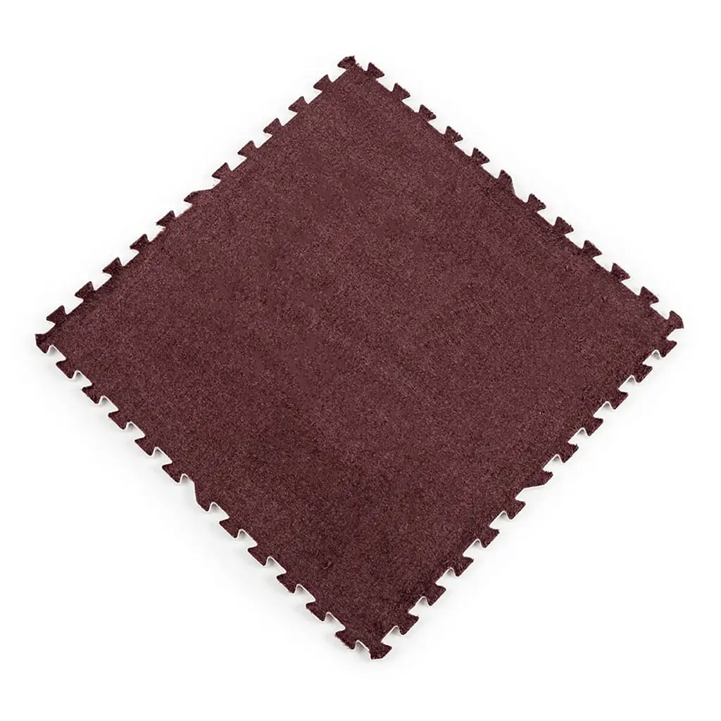 Підлога-пазл плюшевий КОРИЧНЕВИЙ 60x60x1cm (D) SW-00002083 - фото 3