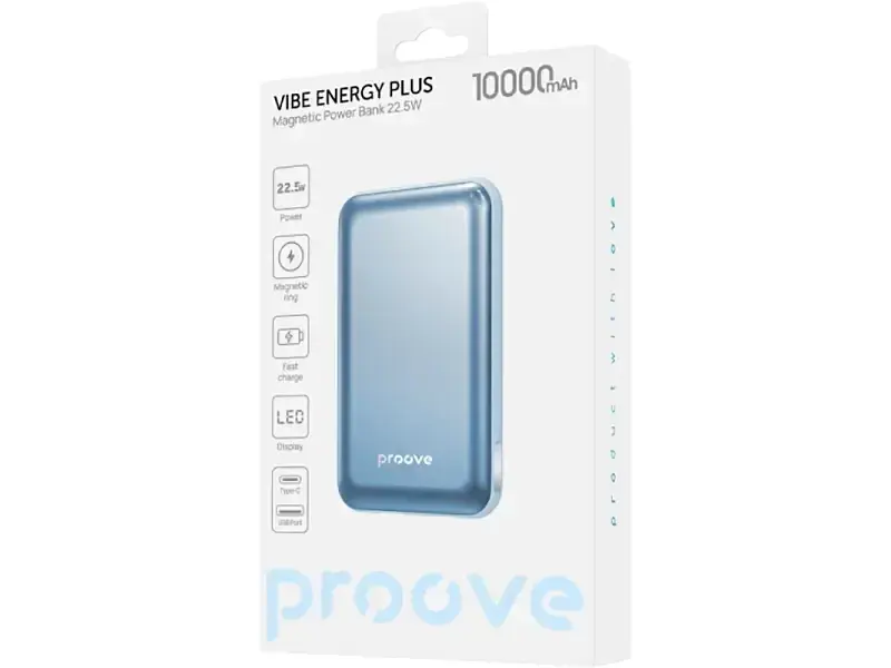 Зовнішній акумулятор (Power Bank) Proove Vibe Energy Plus 10000mAh Blue (PBVE15012208) - фото 6