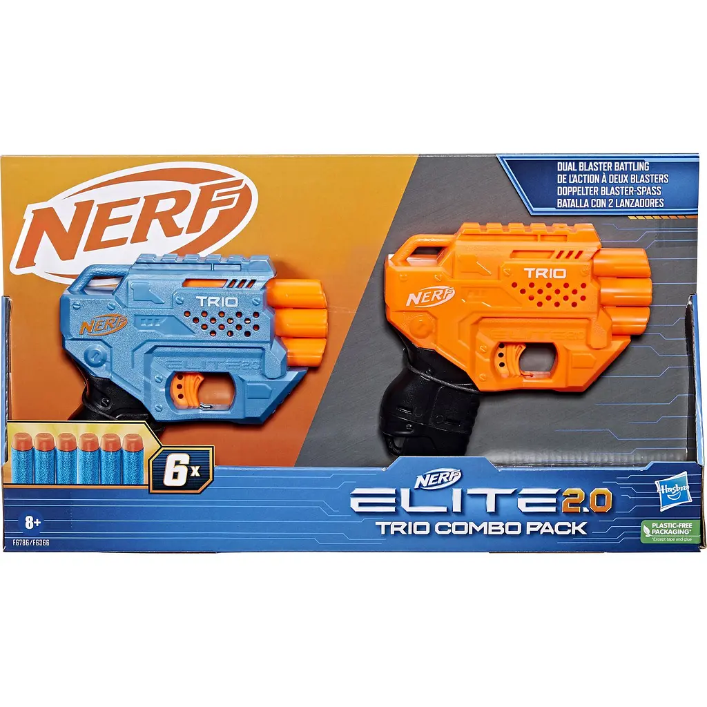 Набір іграшкових бластерів Hasbro Nerf Elite 2.0 Trio Combo Pack (F6786) - фото 3