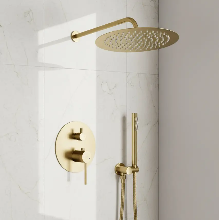 Душова система прихованого монтажу Rea Foss Clif + BOX brushed gold REA-P5647 - фото 2