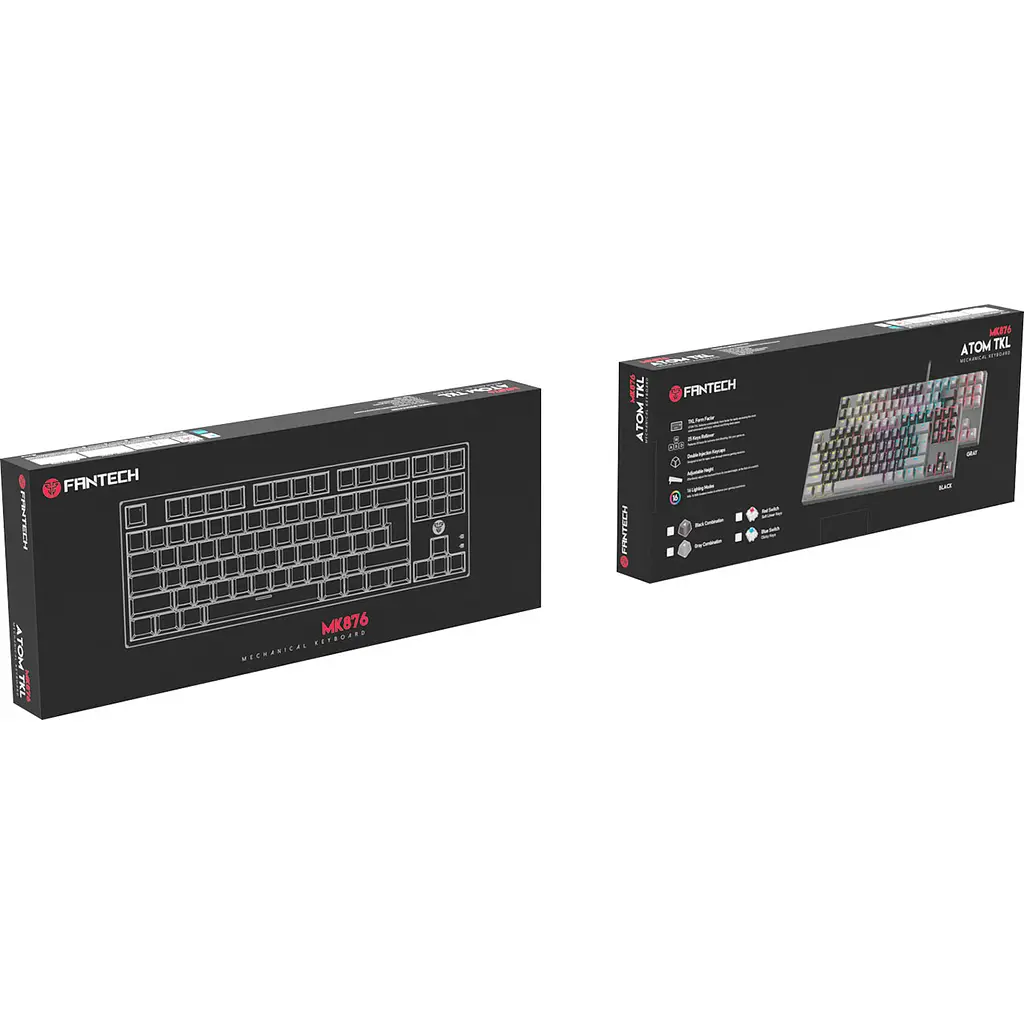 Клавиатура Fantech ATOM MK876 Red Switch Black [MK876B] [115619] - фото 4