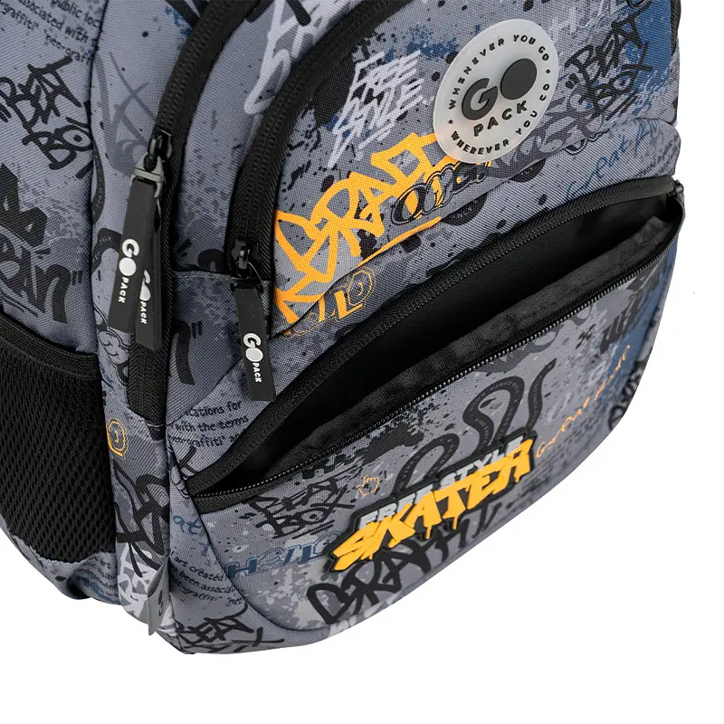 Рюкзак GoPack Education 175M-5 Free Style Сіро-чорний (GO26-175M-5) - фото 9