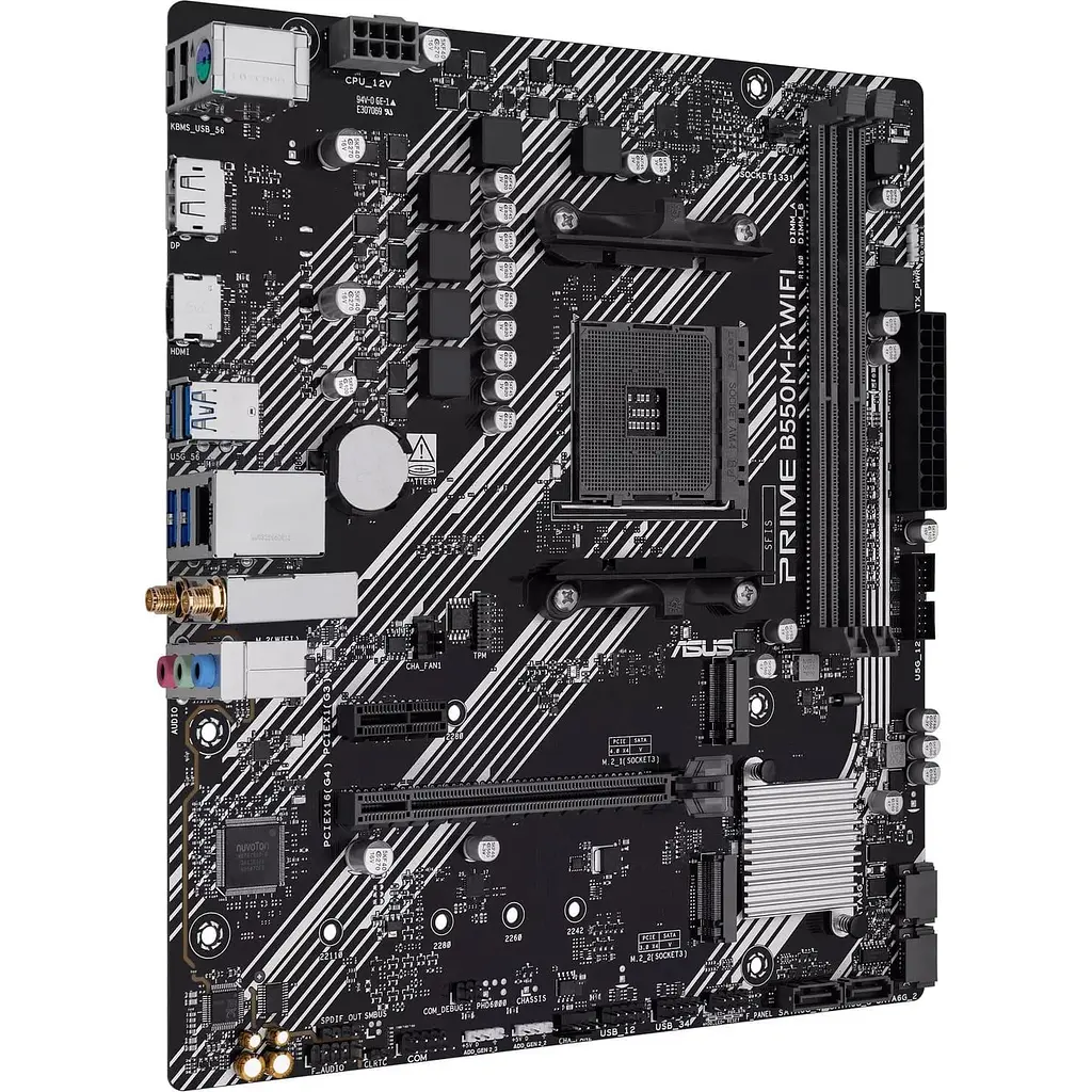 Материнська плата ASUS PRIME B550M-K WIFI (PRIME B550M-K WIFI) (Socket AM4, AMD B550, Micro-ATX) - фото 3