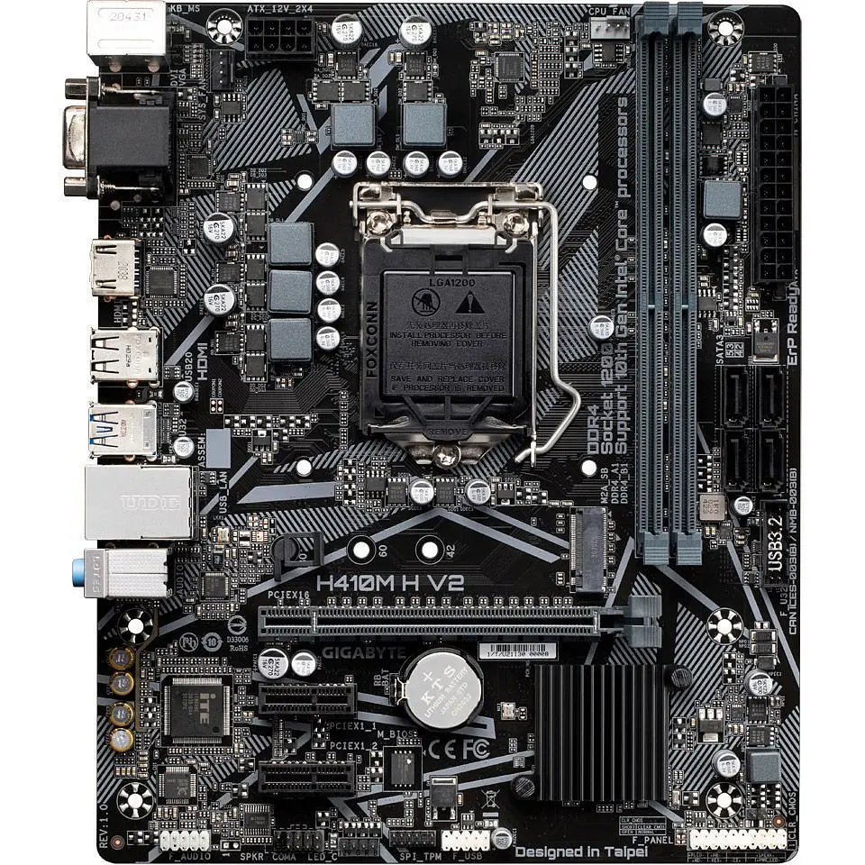 Материнська плата Gigabyte H410M H V2 [146970] - фото 2