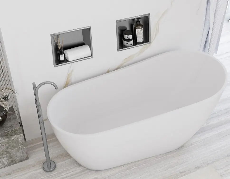Встраиваемая полка Rea 30x30 nickel brushed с ободком REA-05600, Нержавеющая сталь - фото 5