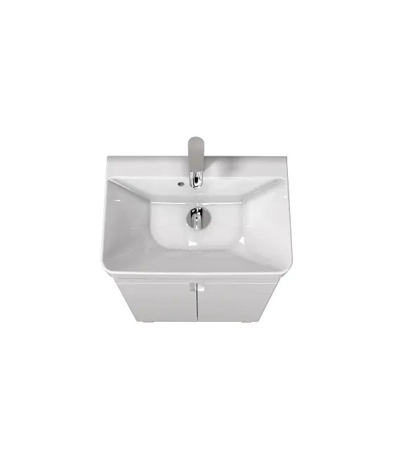 Тумба Мойдодир Simple White 55-U з умивальником River 55 Білий універсальна Білий - фото 7