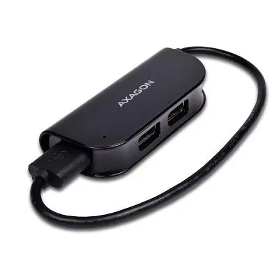 Концентратор Axagon USB 2.0 to 4xUSB 2.0 0.2m black (HUE-X4B) - фото 3