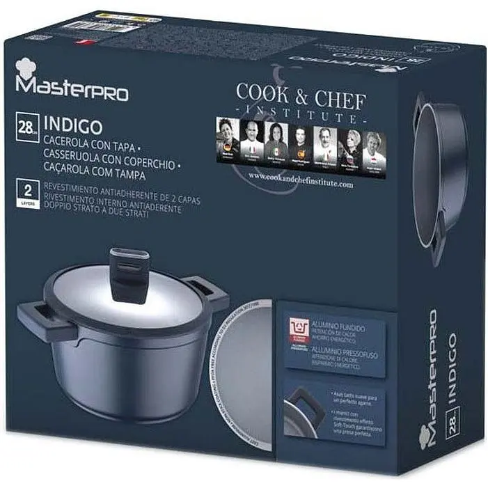 Кастрюля MasterPro Indigo с крышкой 28 см 3 л (BGMP-7980) - фото 6