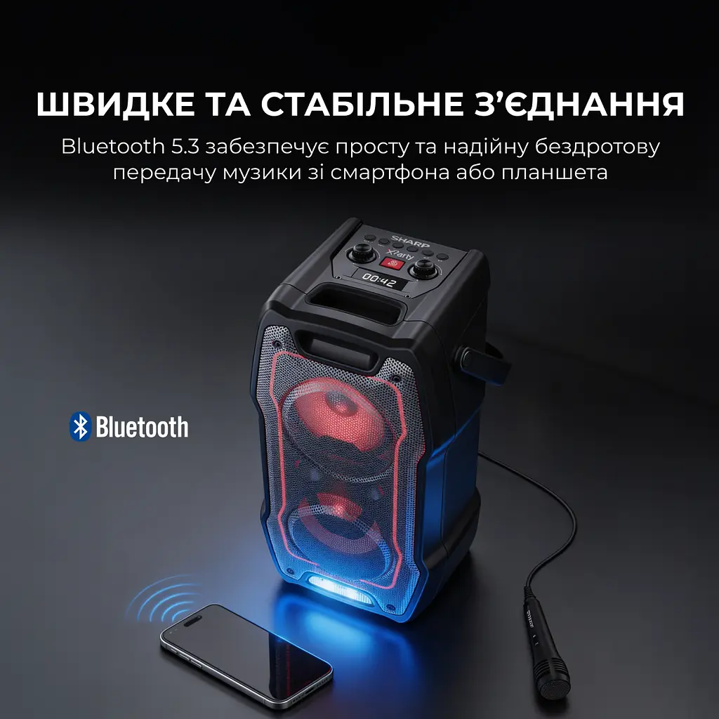 Портативна колонка Sharp PS-931 XParty Sing Party - фото 4