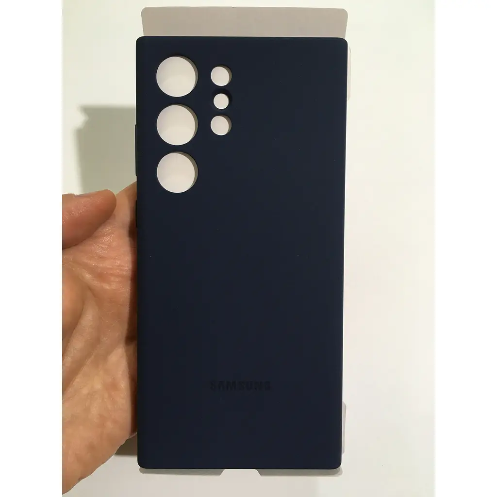Оригинальный силиконовый чехол Samsung Silicone Case для Samsung Galaxy S23 Ultra Navy EF-PS918TNEGRU - фото 3