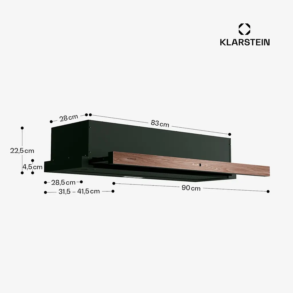 Кухонна витяжка Klarstein ZenFusion 400 м³/год (10046759) - фото 2