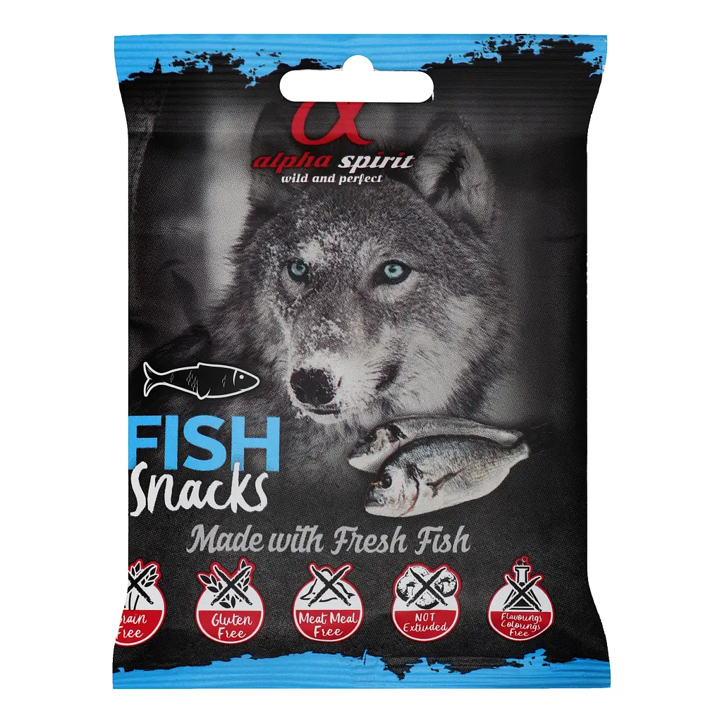 Напіввологі ласощі для собак Alpha Spirit Snacks Fish, кубики з риби, 50 г - фото 2