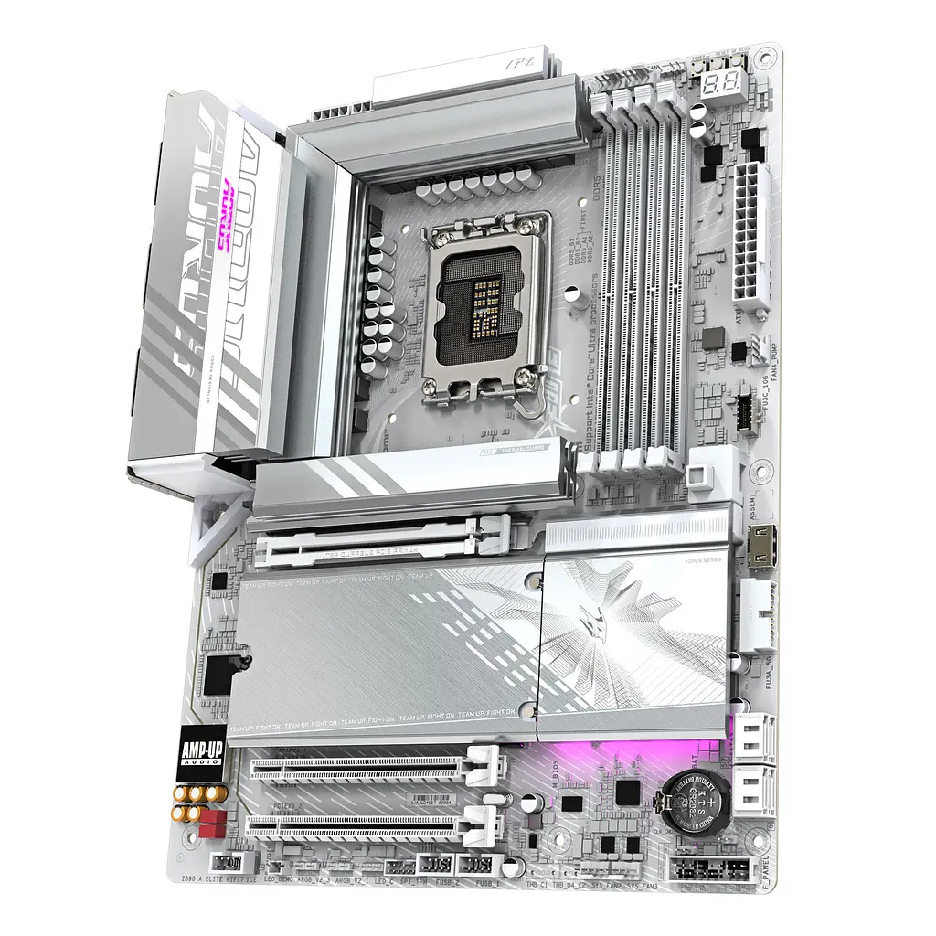Gigabyte Материнська плата Z89 AORUS ELITE WF7 ICE s1851 Z890 4xDDR5 M.2 Wi-Fi BT HDMI DP ATX - фото 3