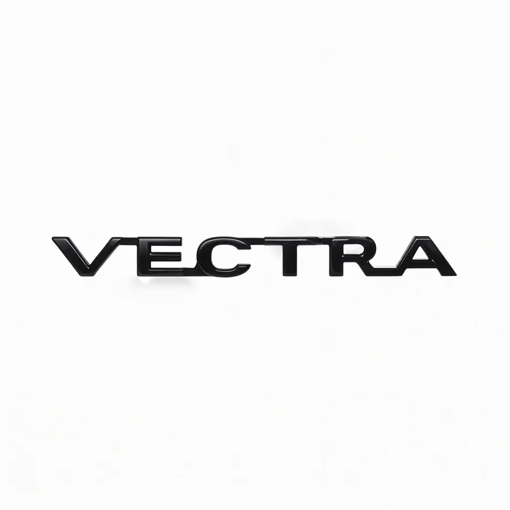 Емблема напис VECTRA Вектра 165х17 мм Чорна (Завод) - фото 2