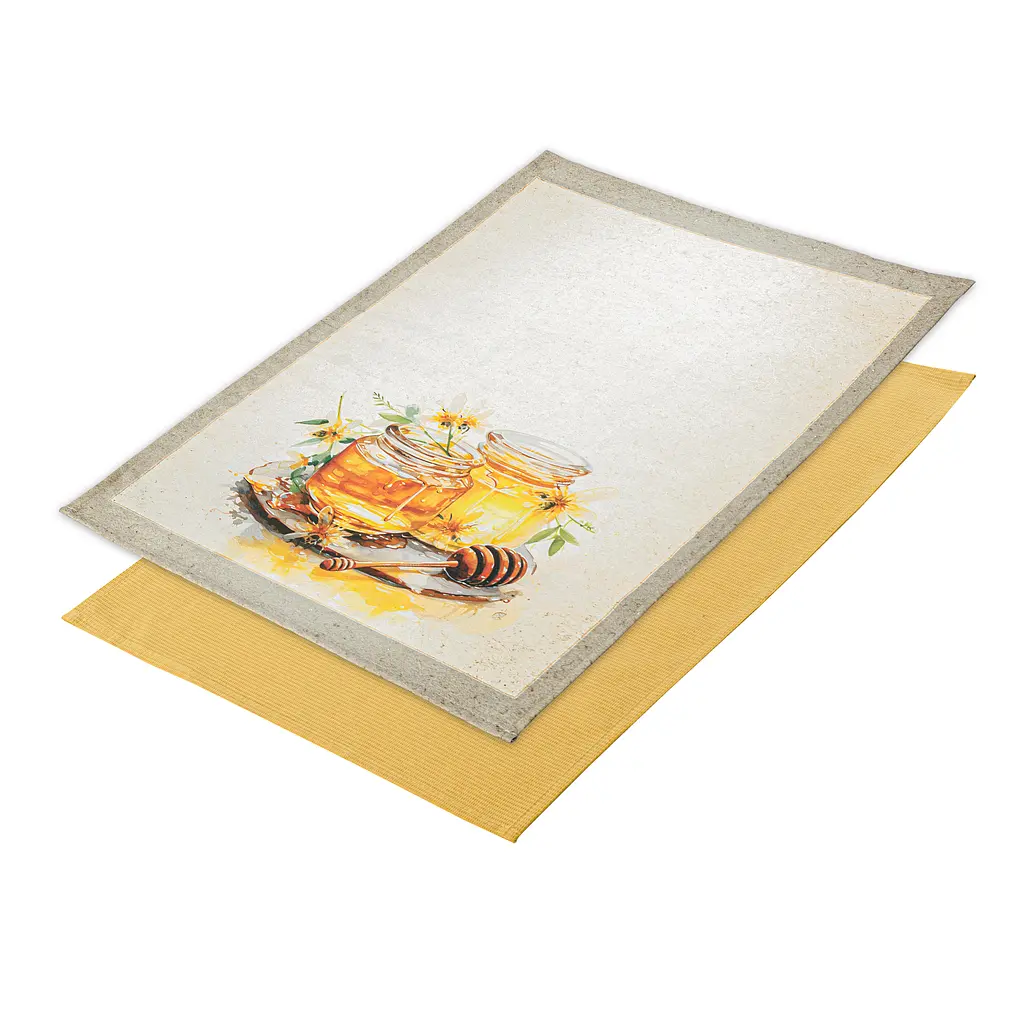 Набір кухонних рушників Home Line Медова ідилія 40х60 см світла охра 2 шт. (195585) - фото 2