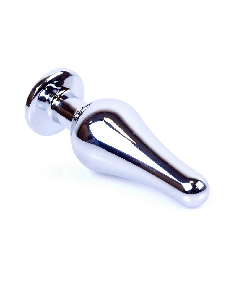 Анальна пробка із кристалом B-Series Jewellery Silver Butt Plug Pink, 9,3х3 см, сріблястий - фото 3