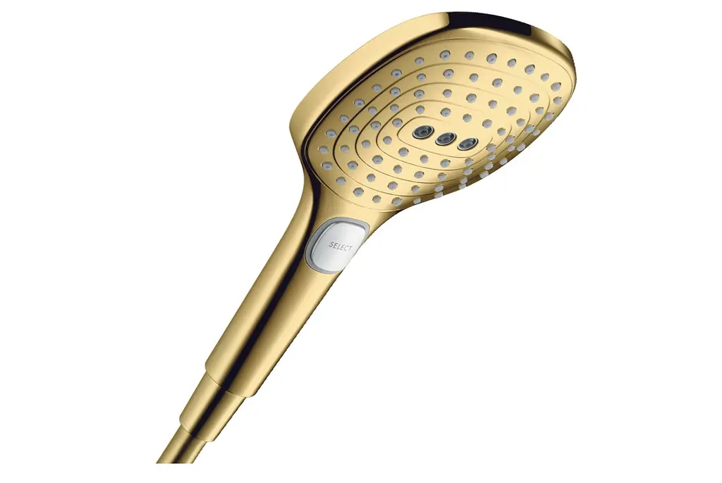 Ручний душ Hansgrohe Raindance Select E PowderRain 120 3jet P EcoSmart+ polished gold optic 28729990