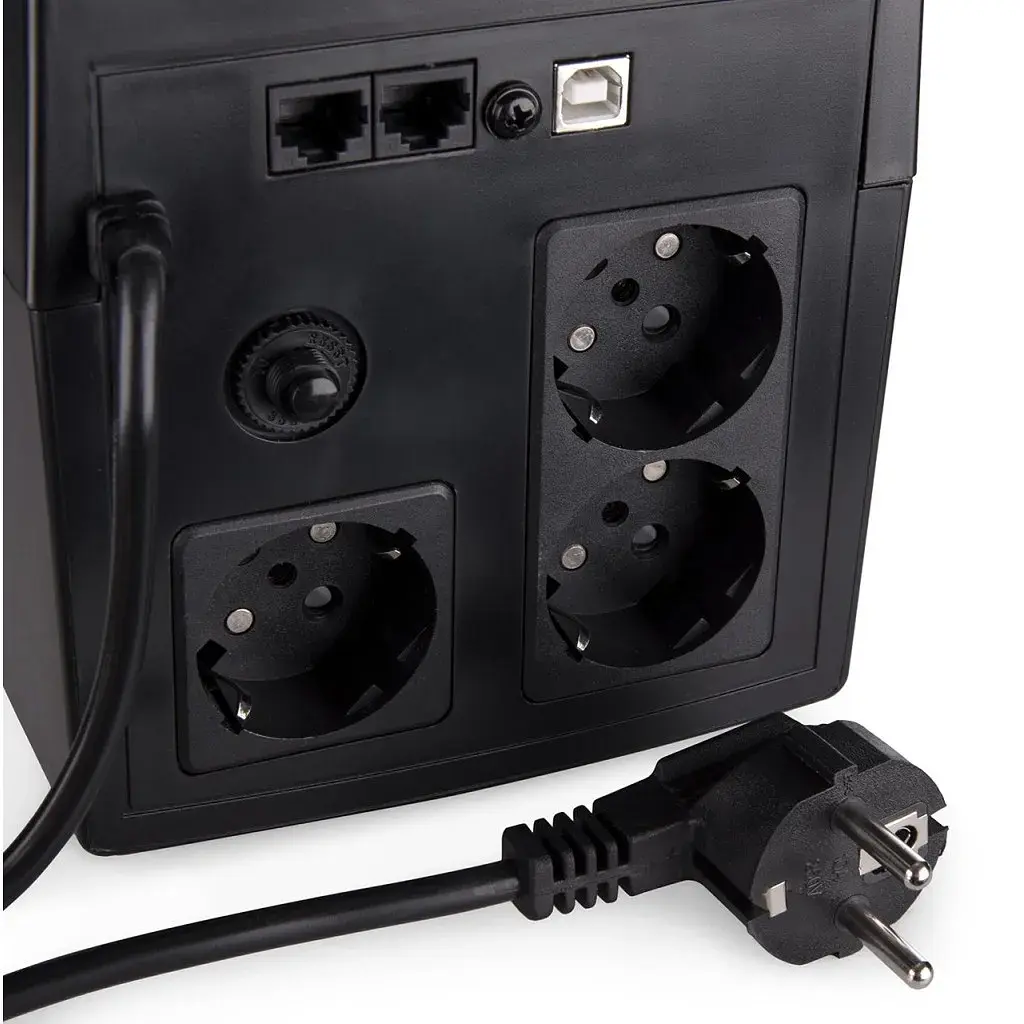 Пристрій безперебійного живлення Vinga LED 1500VA plastic case with USB (VPE-1500PU) - фото 10
