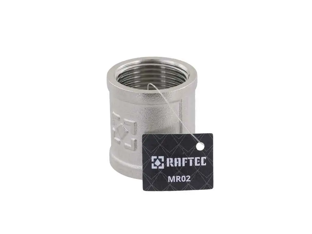 Муфта RAFTEC 3/4'' латунь, ВВ, DN20, нікель, MR02 - фото 3