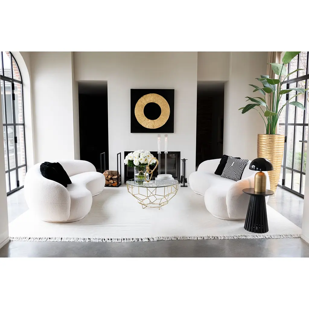 Журнальний столик  J-line круглый золотий (45851) - фото 4