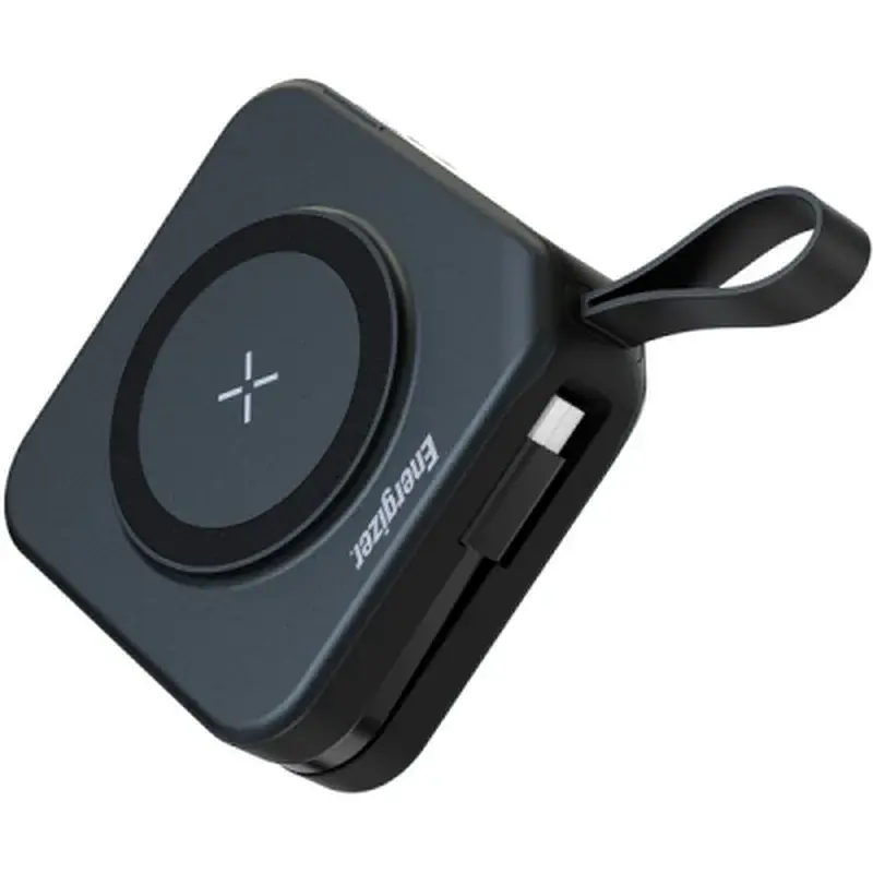 Батарея універсальна Energizer Magnetic Wireless 10000mAh 20W PD, AC зарядка, QI/15W, built-in USB-C (QM10001AC) - фото 2