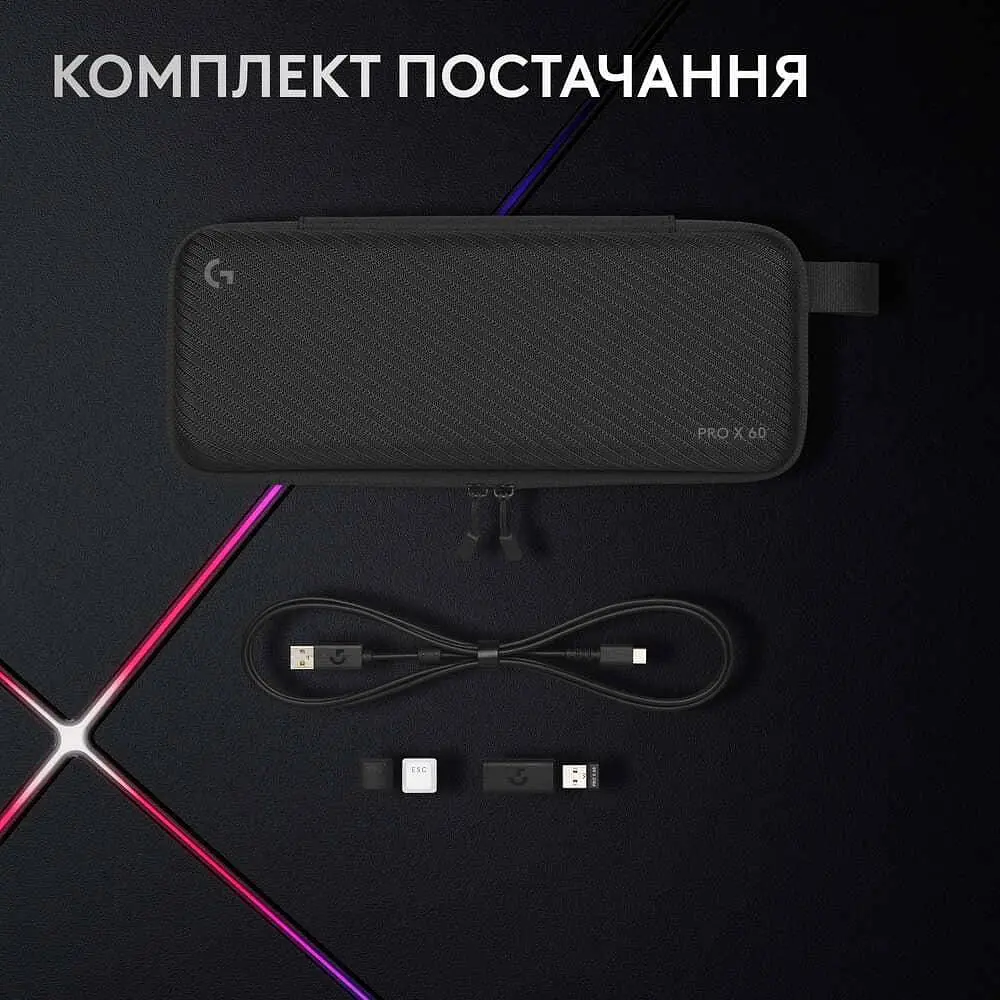 Клавиатура Logitech G PRO X 60 TKL GX Optical Tactile Wireless Black (920-011911) - фото 6