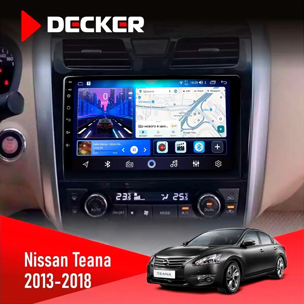 Штатна магнітола Nissan Teana 2013-2018 Decker D10-006 4x64, 4G Decker (НФ-00009515)