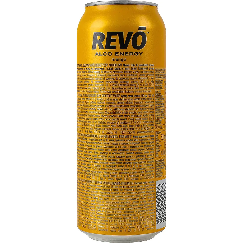 Уцінка. Напій слабоалкогольний енергетичний Revo Mango 8.5% 0.5 л з/б - фото 2